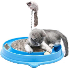 Griffoir pour chat, tapette à souris, coussinet en carton remplaçable, protège les meubles, jeu d'intérieur