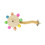Parrot Rotating Wood Perch Stand Colorful Bird Toy Stick 3