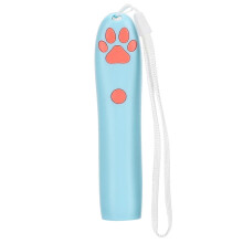 Jouet interactif lumineux LED en forme de patte pour chaton, bleu