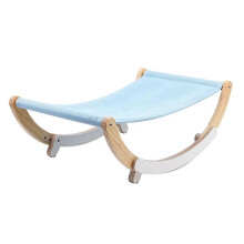 2-in-1 Cat Bed Hammock Rocking Bed for Indoor Cats Kittens Flexible Cozy Two Modes Blue