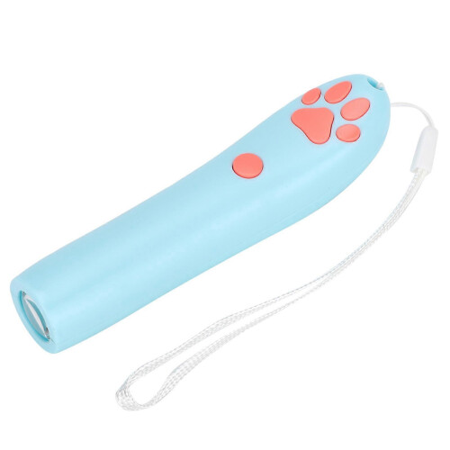 Interactive LED Light Paw Shaped Electric Pointer Cat Toy for Kitten Play Fun Blue 2