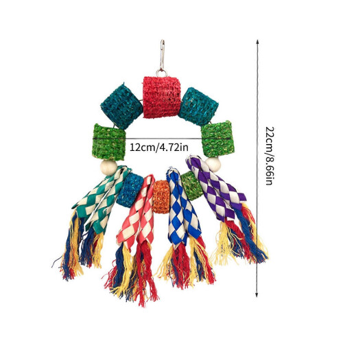 Bird Parrot Chew Toy Colorful Corncob Straw Cluster for Teeth Grinding Multicolor 2