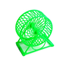 Funny Hamster Mouse Small Exercise Toy Running Spinner Sports Wheel Cage Green