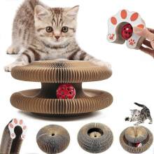 Kitty Kurlz Magic Organ Cat Scratching Board Foldable Accordion Interactive Scratch Pad Toy