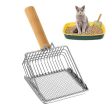 Metal Cat Litter Scoop with Durable Stainless Steel Wire Mesh for Kittens Small Pets