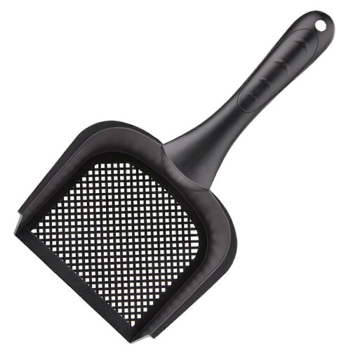 Small Reusable PP Black Cat Waste Cleaning Scoop Sand Strainer Tool
