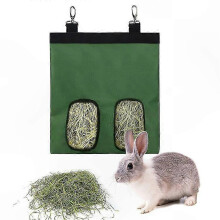 Durable 600D Oxford Fabric Small Pet Hay Storage Bag Feeder for Guinea Pigs Rabbits Green