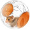 12cm Small Pet Exercise Ball for Dwarf Hamster Mice 3 Colors Orange 1