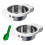 2-Pack Stainless Steel Hanging Bird Feeding Cups with Perch Stand Food Container 1