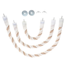 Lot de 3 perchoirs souples en corde de coton flexible, jouet à mâcher et à grimper pour perruches, calopsittes et inséparables.