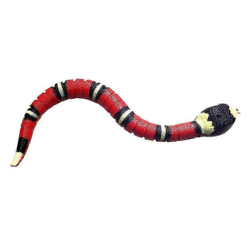 Sensing Snake Design Electronic Cat Toy USB Rechargeable Auto Obstacle Avoidance Flashing Eyes 40cm