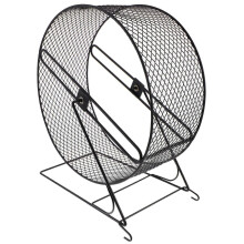 Fun Hamster Running Wheel & Hedgehog Exercise Toy with Rack for Household Black 26X15X28.5CM