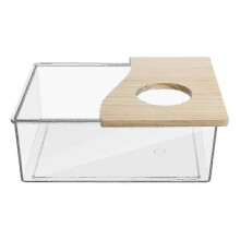 Transparent Acrylic Chinchilla Dust Bath Hamster Sandbox f26 2025
