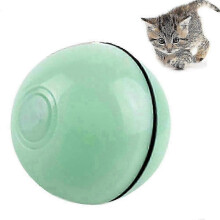 Balle interactive rechargeable USB pour chat, rotation automatique à 360, LED verte 2025