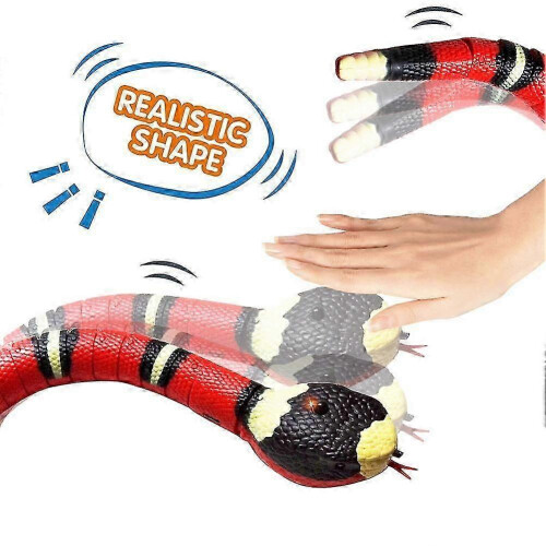 Sensing Snake Design Electronic Cat Toy USB Rechargeable Auto Obstacle Avoidance Flashing Eyes 40cm 2