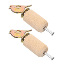 2Pcs Wooden Bird Whistle Toy Manual Noise Maker for Bird Training and Playing Beige 6.50X2.50X1.80CM