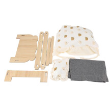 Wooden Frame Pet Bed with Mattress for Cats Dogs Rabbits Small Animals