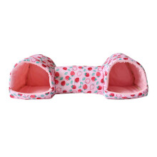 Washable Pink Hamster Away House Bed Tunnel Cage for Chinchilla Bunny Ferret Small Pets