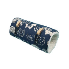 Lit suspendu en forme de tunnel en peluche pour cage de cochon d'Inde - Hamac doux pour la peau des petits animaux