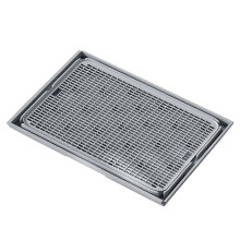 DoubleLayer Cat Litter Mat Light Gray NonSlip Reusable EasyClean 25-26s