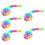 5-Pack Catnip Mouse Cat Toys Rainbow Fabric Funny Running Training for Pet Exercise Multicolor 1