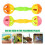 2-Pack Plastic Parrot Shakers 2x4x1.5cm Auditory Training Educational Instrument Pets Assorted Color 5