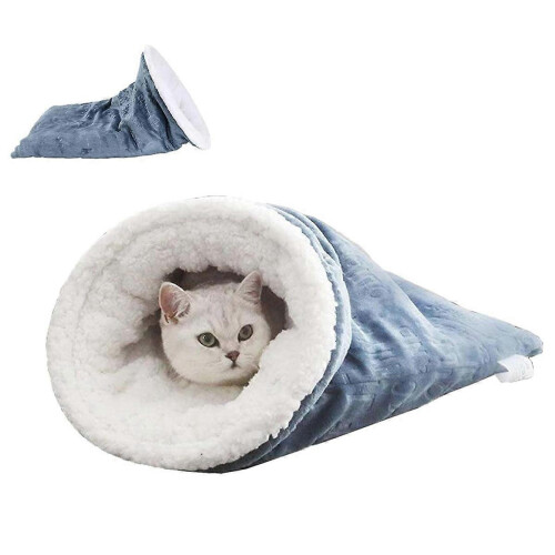 Ultra Soft Plush Cat Sleeping Sack - Large for Indoor Cats 1
