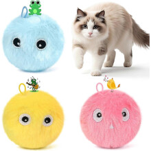 Upgraded SilverVine Catnip Chirping Balls 3 Pack Fluffy Kicker 3 Lifelike Sounds Exercise 3-Pack