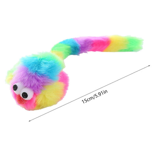 5-Pack Catnip Mouse Cat Toys Rainbow Fabric Funny Running Training for Pet Exercise Multicolor 2