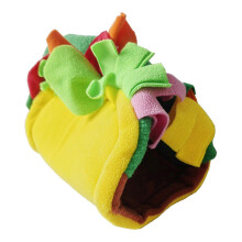 Plush Tunnel for Hamster Mouse Mini Tacos Shape Hideout Nest Habitat Decor Multicolor