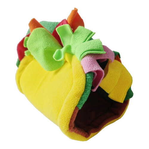 Plush Tunnel for Hamster Mouse Mini Tacos Shape Hideout Nest Habitat Decor Multicolor
