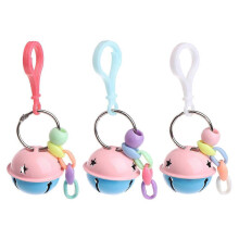 Colorful Metal Bell Swing Hanging Cage Toy for Small Medium Parrots Multicolor