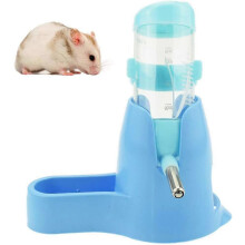 80ml 3-in-1 Hamster Automatic Hanging Water Dispenser with Base blue