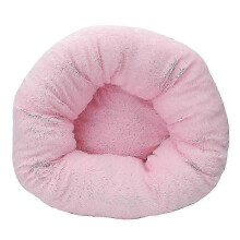 2025 Winter Warm Plush Round Pet Bed for Dog Cat Puppy Pink Accessory