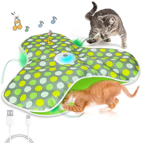 Tapis de jeu interactif intelligent pour chat Cache-cache, activé par le toucher, avec son de souris