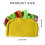 Plush Tunnel for Hamster Mouse Mini Tacos Shape Hideout Nest Habitat Decor Multicolor 3