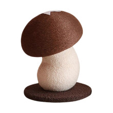 Mushroom Design Cat Scratching Post Durable Sisal Rope Stable Base for Indoor Cats