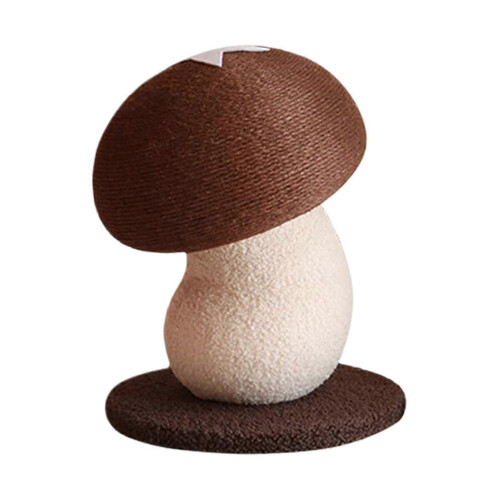 Mushroom Design Cat Scratching Post Durable Sisal Rope Stable Base for Indoor Cats