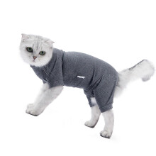Kitten Surgery Recovery Suit M Size SkinFriendly FourLeg Design Breathable Stretch Fabric One size
