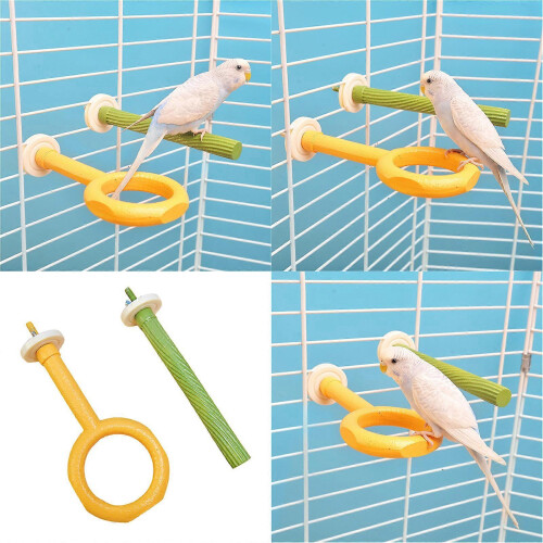 Multicolor Bird Perch Toy - Grinding Scratcher Molar Chew for Parrots Parakeets 1
