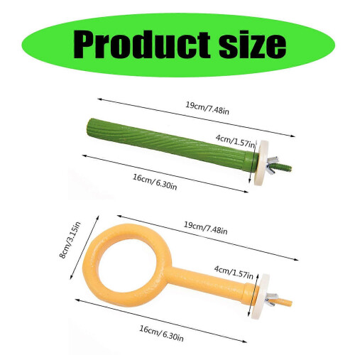 Multicolor Bird Perch Toy - Grinding Scratcher Molar Chew for Parrots Parakeets 2