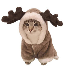 Déguisement mignon de renne de Noël pour chat, tenue de cosplay pour animal de compagnie, taille XS