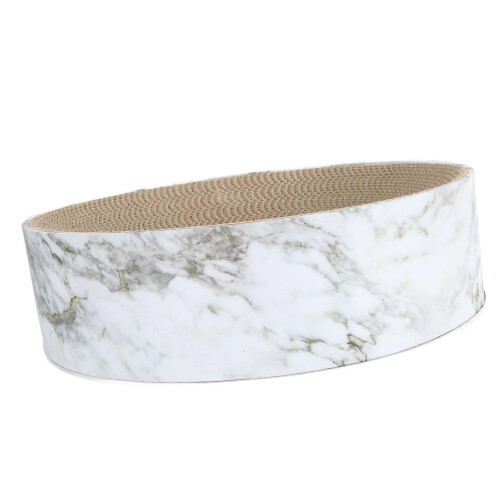 Marbling Round Corrugated Cardboard Cat Scratcher Bed 35cm