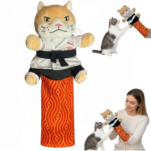 Gant de karaté interactif pour chat, jouet de lutte pour chaton, doux et sûr, marionnette à main