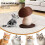 Mushroom Design Cat Scratching Post Durable Sisal Rope Stable Base for Indoor Cats 4