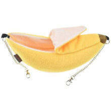 Lit hamac/nid banane pour hamster, accessoires pour cage de petits animaux, jaune