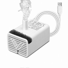 Pompe USB réglable de rechange pour fontaines à eau pour chats et fontaines pour animaux de compagnie en acier inoxydable (blanche)