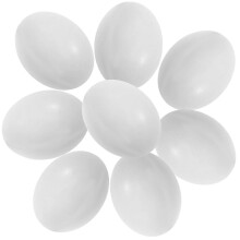 Lot de 20 œufs de pigeon factices blancs réalistes en plastique pour la décoration des nids.