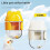 Auto Pin Design Water Dispenser Small Birds Parrots Aviaries Cage Yellow 5