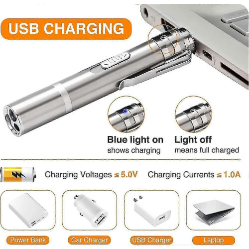 7-in-1 USB Rechargeable Laser Pointer Pen Red UV Flashlight Cat Pet Toy 1